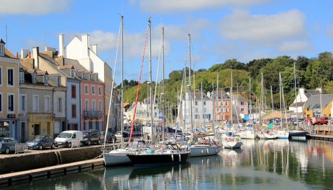 Village et port Le Palais  à Belle-île-en-mer en Bretagne 