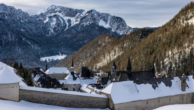 Monastère de la Grande Chartreuse en hiver