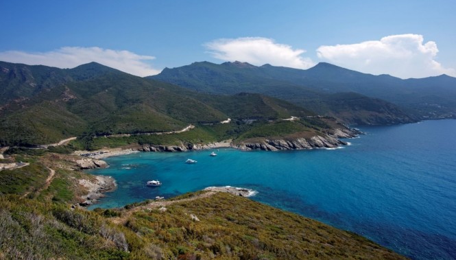 Panorama du Cap Corse, vue sur la mer