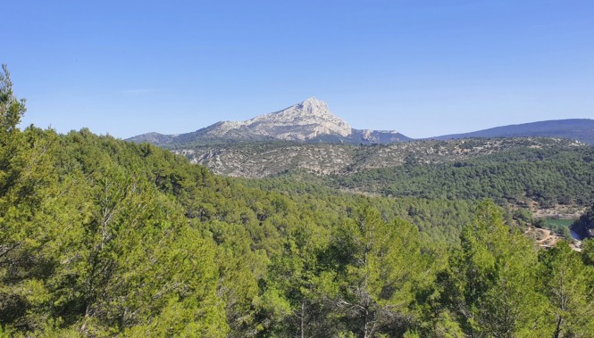 vue panoramique montagne sainte victoire aix en provence sentiers randonnee trek provence