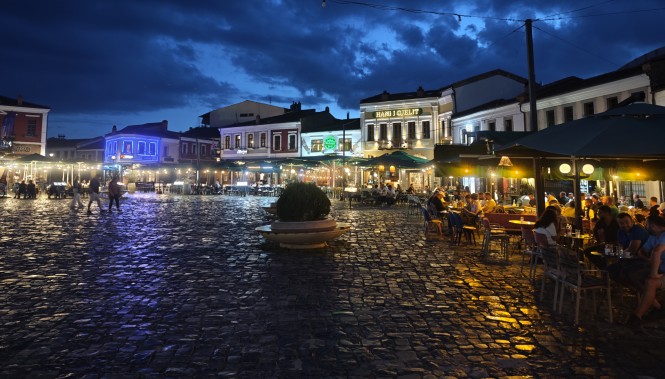 Ville de Korçë en Albanie