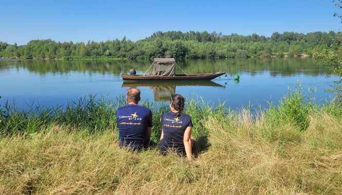 Pause dans la randonnée en bord de Loire