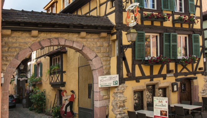 Façade typique de maison Alsacienne à Turckheim