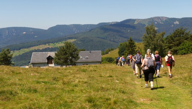 Randonnée dans les Hautes Vosges en groupe