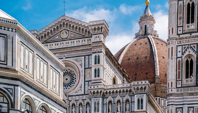 Cathédrale de Florence Santa Maria del Fiore en Toscane lors d’un séjour à vélo en Italie
