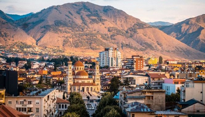 Ville de Korçë Ville de Korçë en Albanie